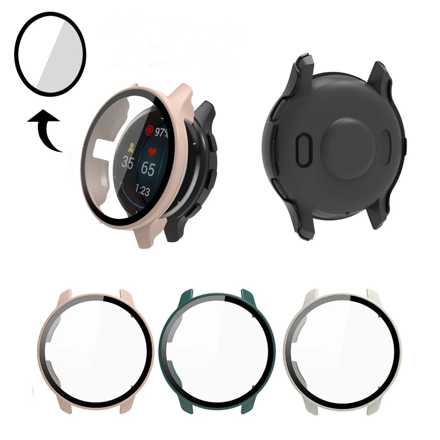 

Hard Edge Shell Glass Screen Protector Case For Garmin Venu 2/2S 40mm 45mm Watch Venu2 Plus Protective Film Cover Accessories