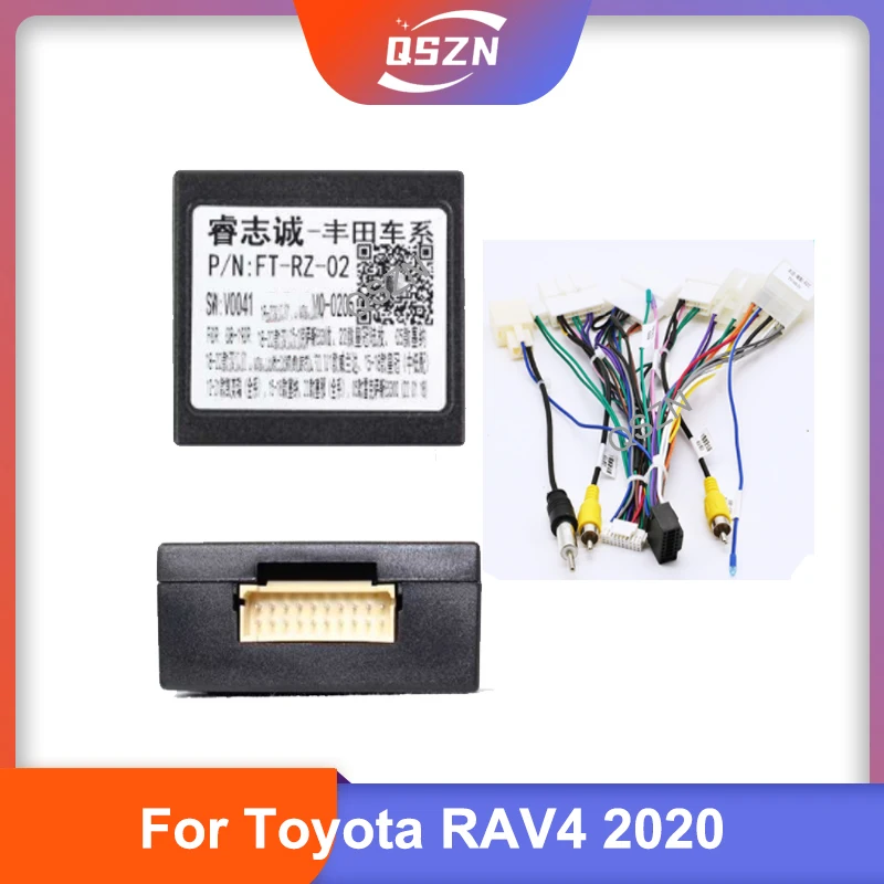 

Can-шина адаптер декодер для Toyota RAV4 2020 с 16-контактным кабелем электропроводки Android автомобильное радио стерео