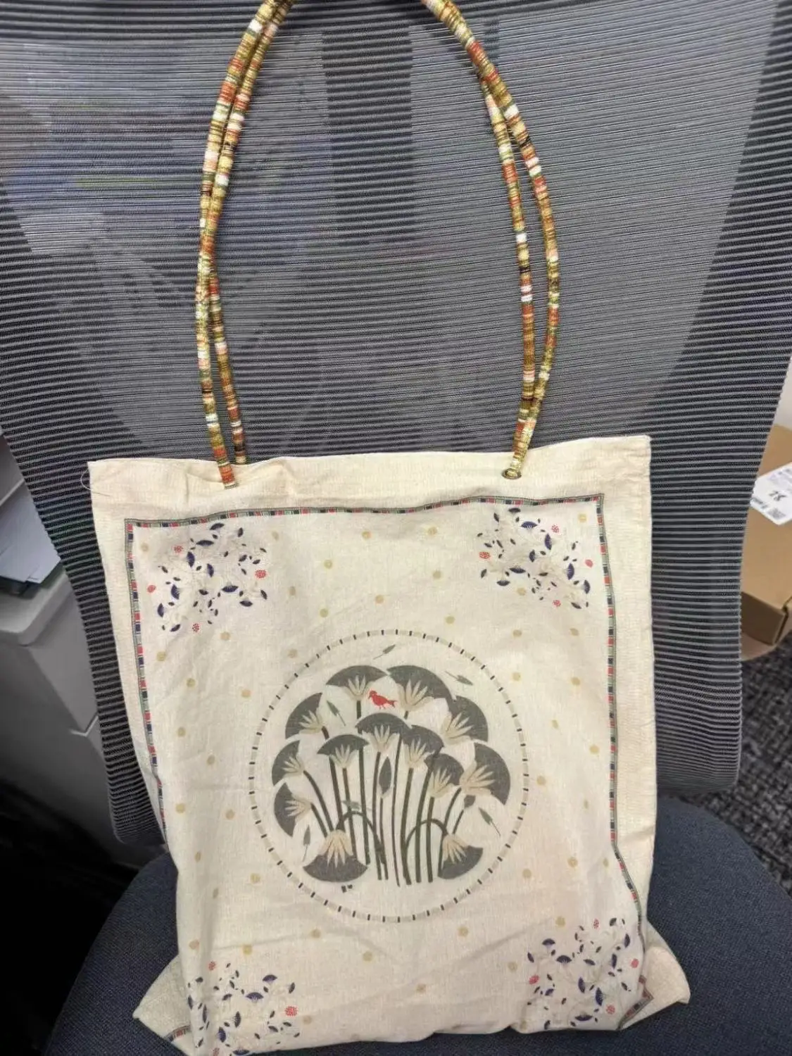 JIAERDI Flower Printed Canvas Shoulder Bags Women Fashionable Large Capacity Casual Underarm Tote Bag Versatile Handbag Bolsos