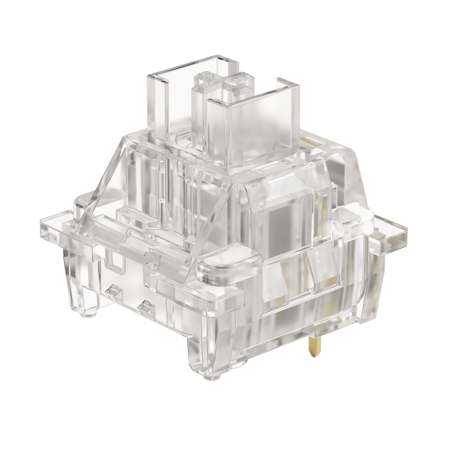 Akko Crystal Full Full Policarbonato Switches Pin Interruptor Linear 45gf Dustproof Compatível para Teclado Mecânico mx 45 Pcs