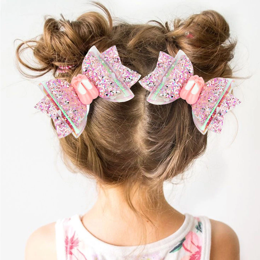 Kids Hair Clips Glitter Bows | Glitter Kids Girl Hair Bow | Glitter Hair  Bows Girls 8 - Hair Clip - Aliexpress