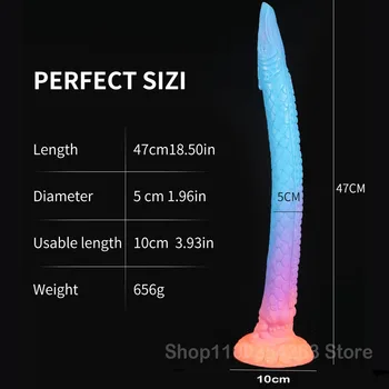 15Size Long Glowing Tentacles Dildo Sucker Silicone Huge Anal Plug Prostate Massager Masturbate Buttplug Men Women Anal Sex Toys 6