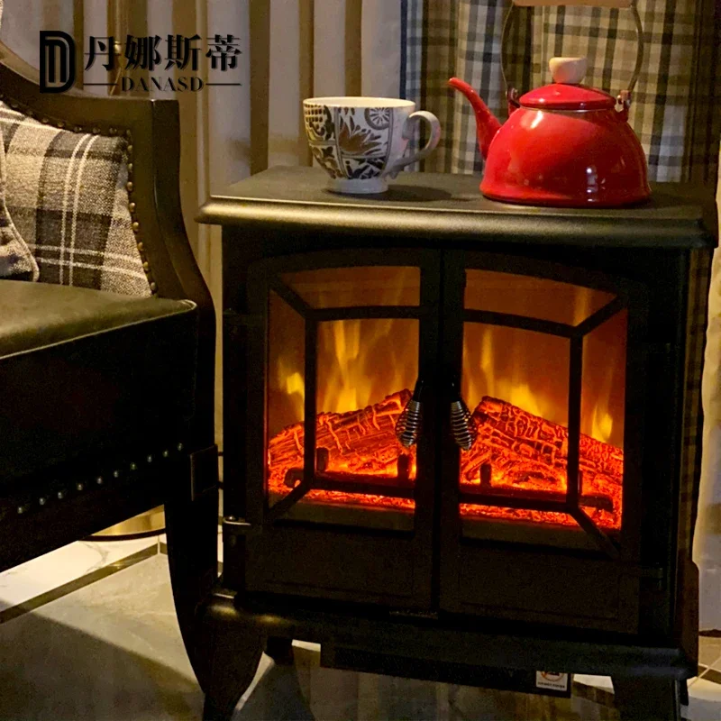 เตาผิงไฟฟ้า 3 มิติ 220V พร้อมพัดลมให้ความอบอุ่น ประหยัดพลังงาน ตกแต่งสไตล์ยุโรป สำหรับใช้ในบ้าน CBA 1