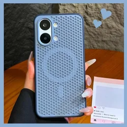 Advanced Cooling Heat Dissipation Magnetic Anti - Shock Breathable Protector Case for Turbo 5Max (Blue)