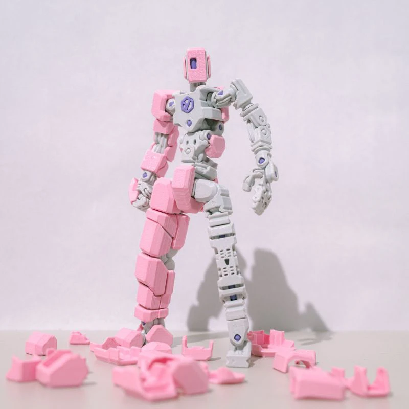 New Articulated Action Figure 3D Printed Mecha Robot Mini Toy Multi-Joint Poseable Mech Warrior Model Collectible Figure Gifts
