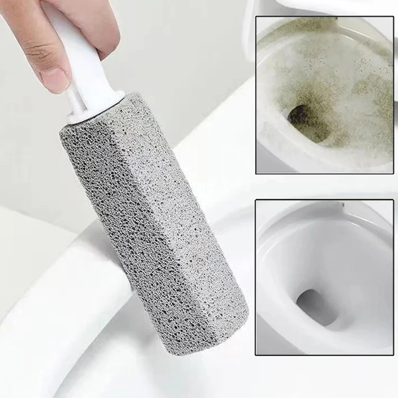 Toilet Brush Set 1PC Toilets Cleaner Stone Natural Pumice Stone Toilets Brush Quick Cleaning With Long Handle Bathroom Gadgets