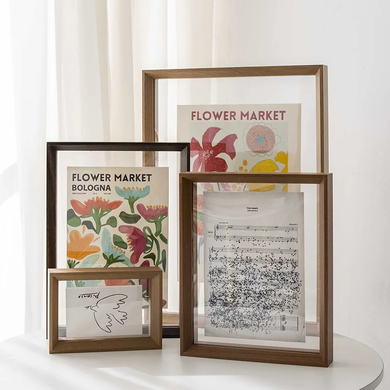 

Double-Sided Clear Acrylic Photo Frame For Photos, Certificates And Specimen Displays Tabletop And Wall Mounted