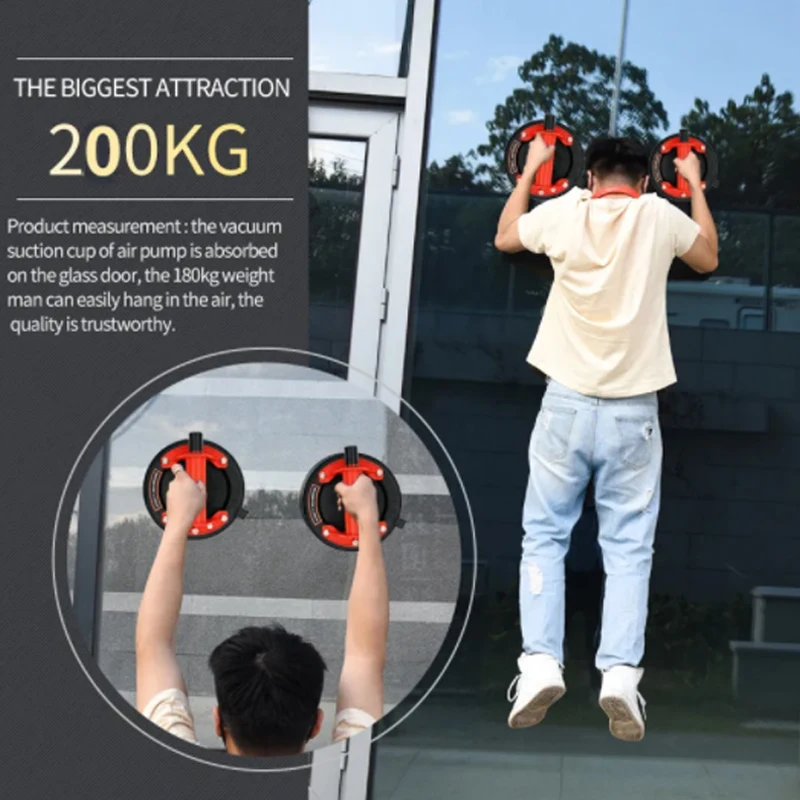 Hot sell 8 Inch 200 kg Vacuum Suction Cups PowerfulHeavy-Duty Hand Pump Sucker Lifted Magnets Handling Tools Suction Cups