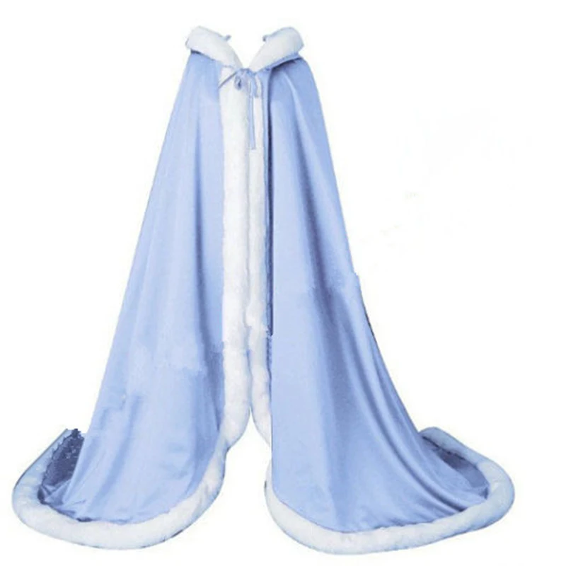 Keep warm in winter Wedding Cape Bridal Jacket Wrap Shawl Floor length Party Wraps Long Accessories Satin Shawl Coat Cloak