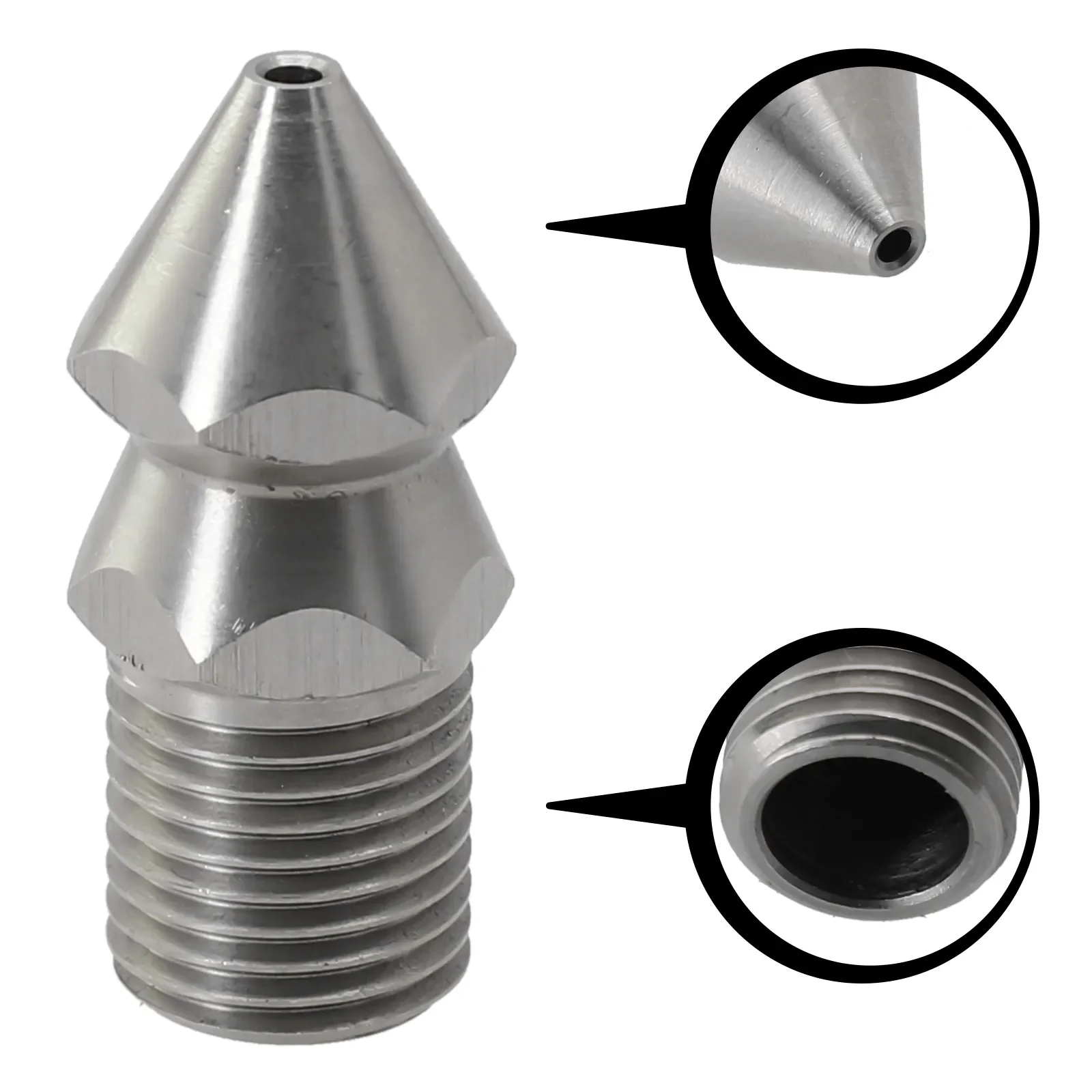 1/4"M BSP Pressure Washer Drain Sewer Cleaning Pipe Jetter Spray Nozzle 4 Jet Suitable For Pipe Cleaning Machine 5
