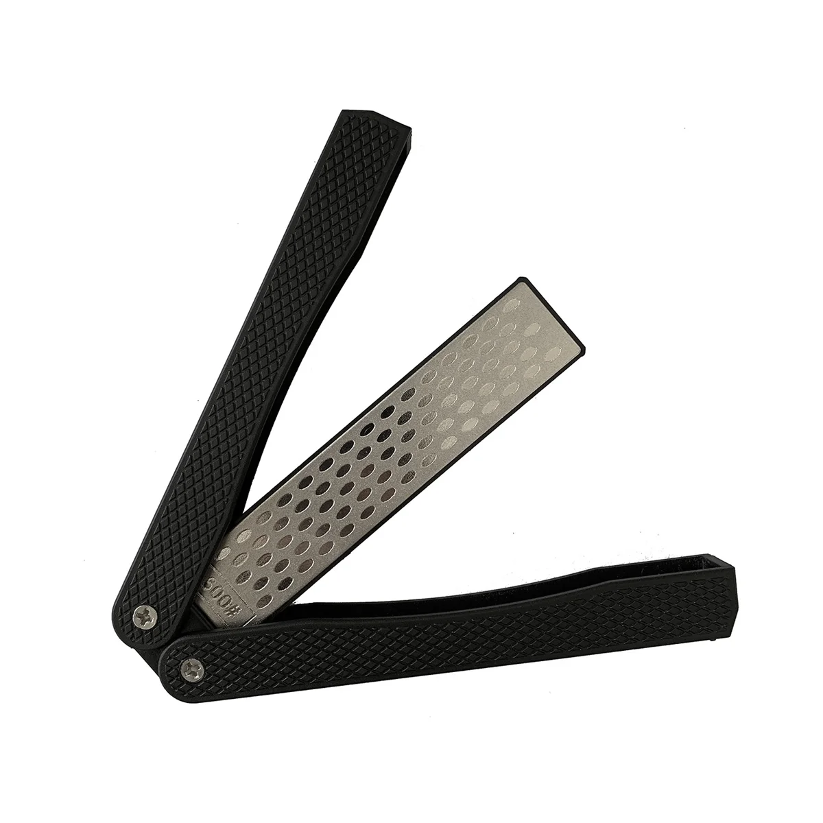 

Double Sided Diamond Sharpener, Handheld Fine Coarse Diafold Blades Sharpening Stone 400/600 Grit Black