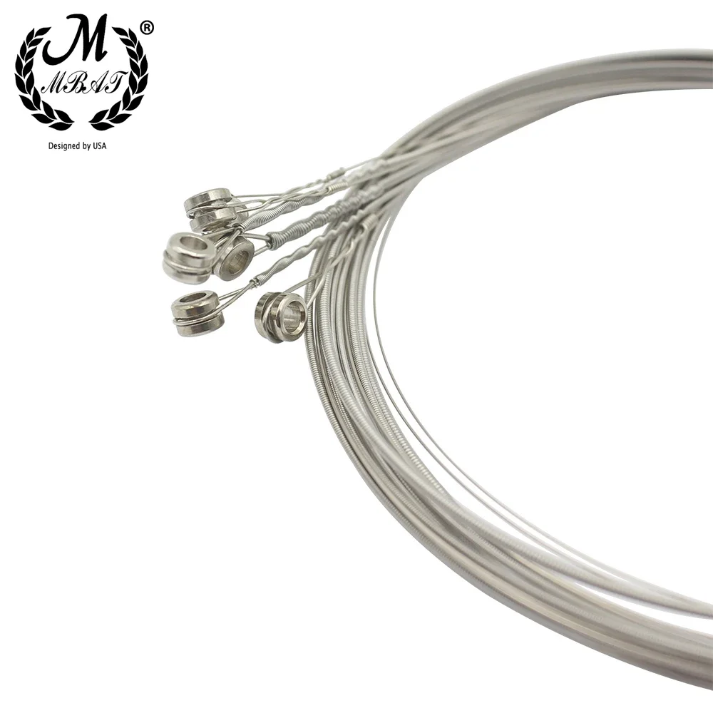 Electric Guitar Strings Silver Stainless Wire Nickel Alloy Wound Musical Instrument Accessories MBAT