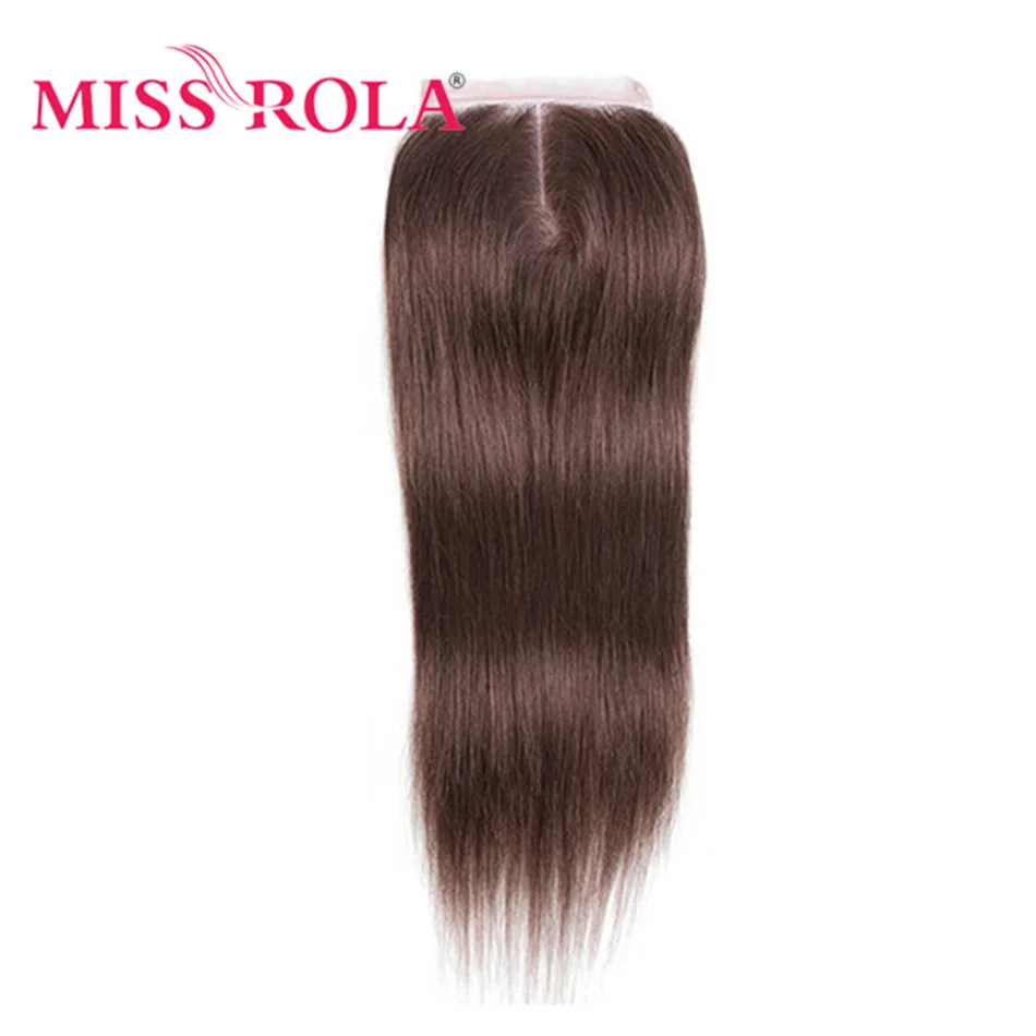 Miss Rola Hair Brasilianisches glattes Haar, Spitzenverschluss, 100 % Echthaar, 4 x 4 Spitzenverschlüsse, Remy-Haar, blond, 99J Highlight, Braun, Rot – Detail 9