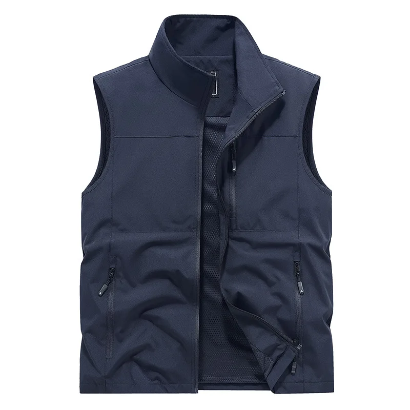 Sleeveless Jacket Tactical Vest For Men Vests Work Multi Pocket Hunting Embroidered Clothing Luxury Large Size Men's Windbreaker