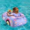 Baby Pool Float with Canopy Cartoon Car Toddler Inflatable Swim Pool Float Seat Boat Infant Floating Ring Summer Beach Water Toy 3