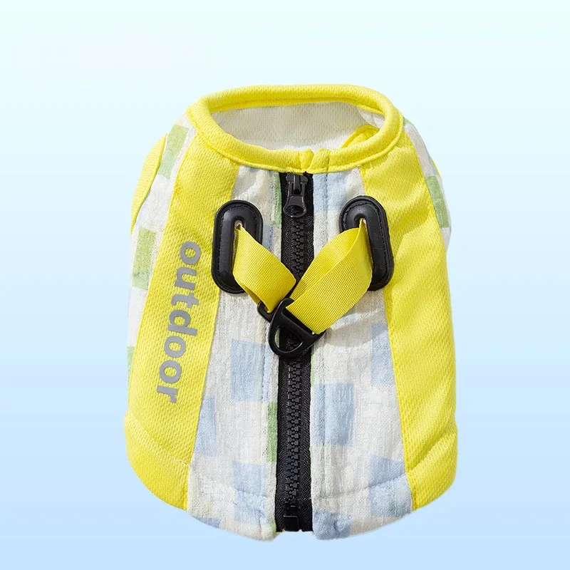 thumbnail image 1 of Malla de enfriamiento fresca para mascotas, protección térmica, empalme, enfriador de tracción, enfriador para perros pequeños y medianos, chaleco de verano de peluche, ropa para perros, 1 of 5