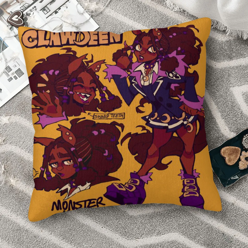 Clawdin Cojines Monster High Throw Pillow Case Fodere Per Cuscini Home Sofa Chair Zaino Decorativo