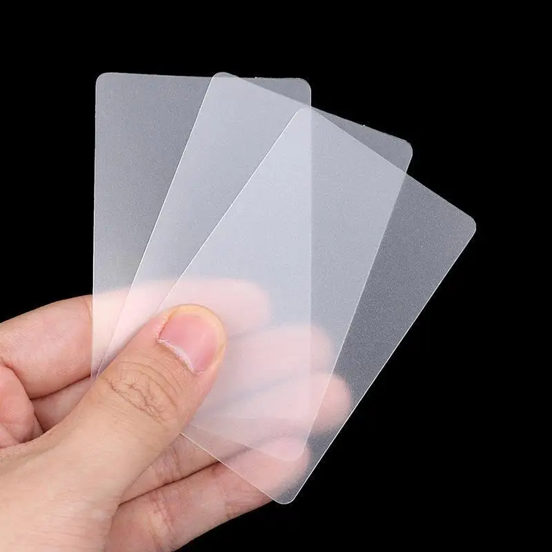 

Hot sale 10Pcs Pvc Blank Transparent Business Card Plastic Waterproof Without Printing For Handwriting School Office Supplies