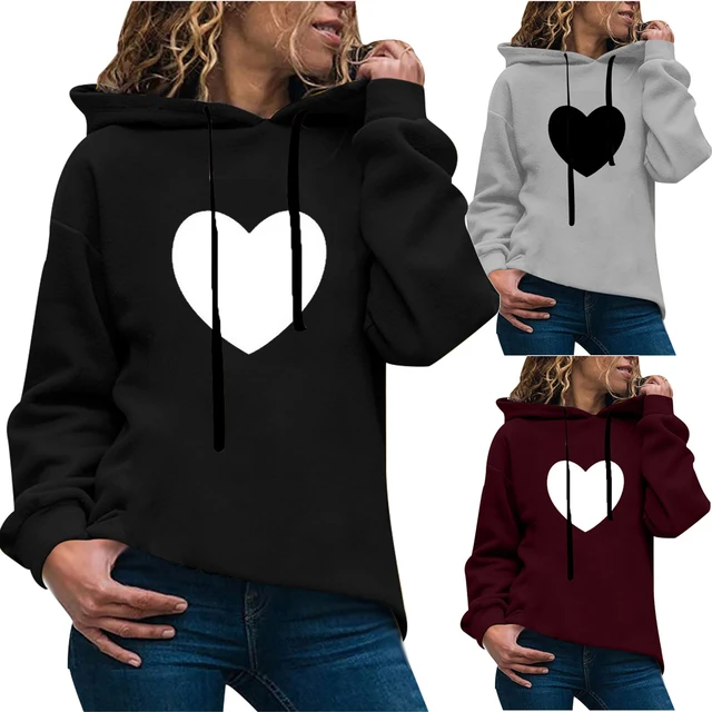 Winter Hoodie Drawstring Sweatshirt Keep Warm Plush Women Winter