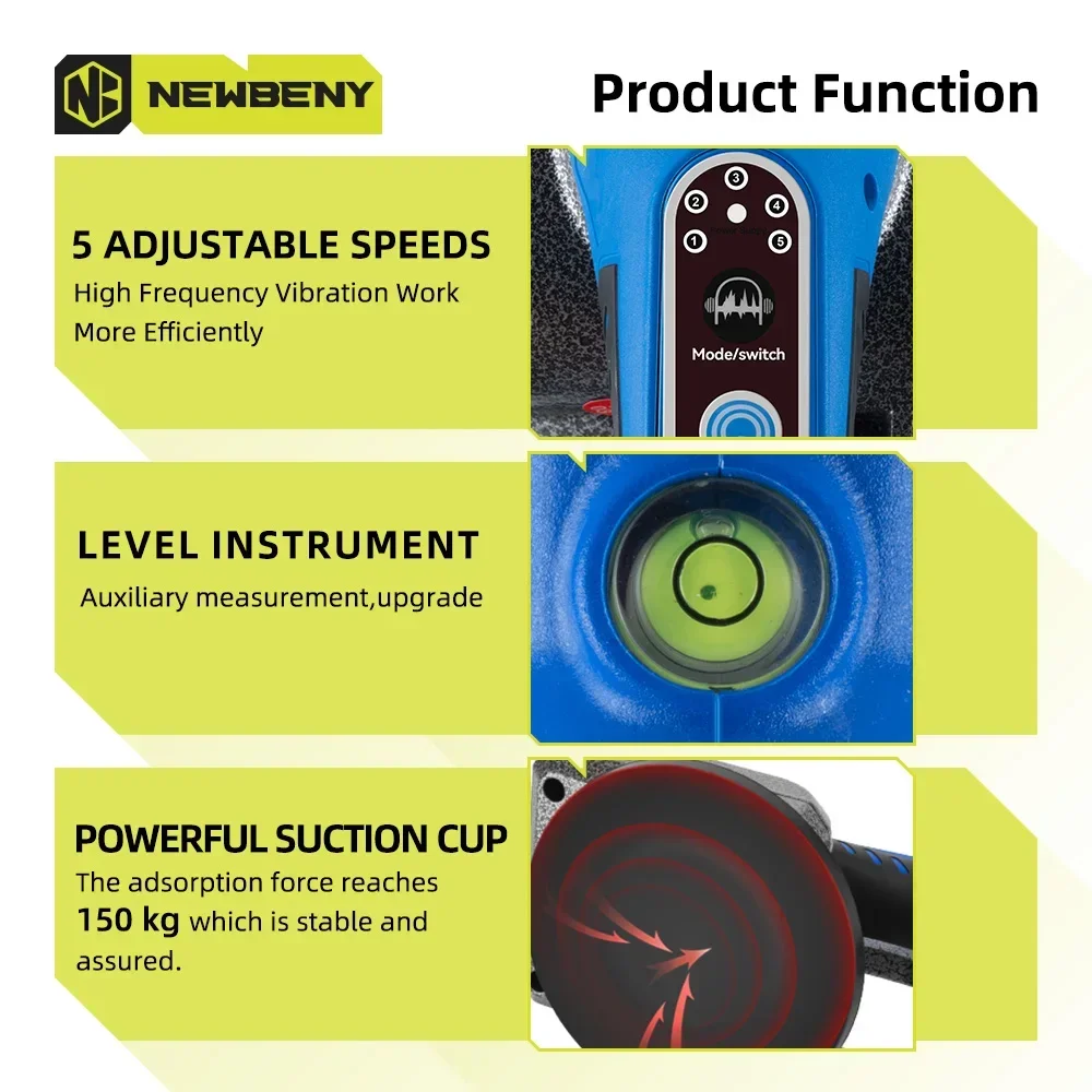 5 Speeds Tile Tiling Machine Electric Wall Floor Tiles Vibrating Leveling Adjustment Absorb Suction Cup For Makita 18V Battery 6