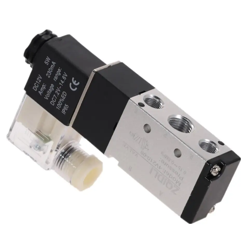 Dc 12V 24V Solenoide Valvola Aria Smc 5Port 2Position 5/2 Way - Foto 3