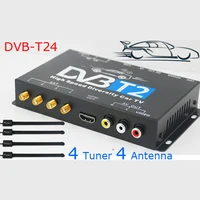 HDTV автомобильный DVB-T2 DVB-T MULTI PLP цифровой ТВ-приемник автомобильный DTV-приставка с 4-тюнером антенной — изображение 3