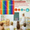 12x12 Multiplication Game Pop Toys, Math Learning Educational Toy Manipulatives for Kids Preschool Kindergarten Classroom, Push 3