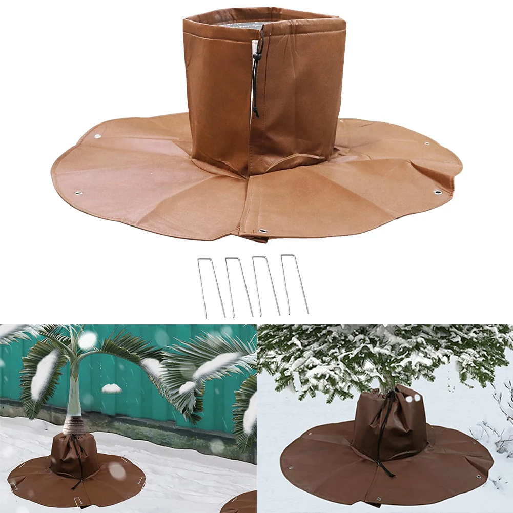 

Winter Palm Tree Root Protector Plants Cover Against Frost Anti Freezing Brown Plants Protection Bag For Branches Poles