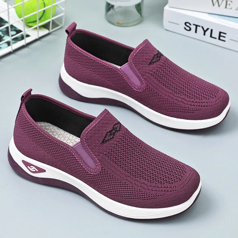 2025 Spring New Women's Cloth Shoes High Quality Women's Sports Flats Loafers Plus Size Walking Flats Women's