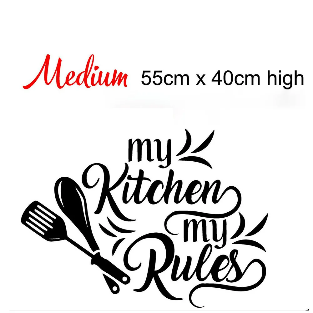 

Make a Statement in Your Kitchen with My Kitchen My Rules Stickers Easy to Apply Long lasting Removability 55x44cm