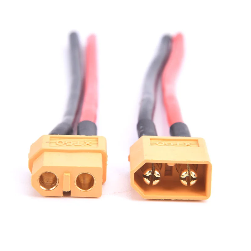 1 세트 XT60 XT-60 남성 + 여성 총알 커넥터 플러그 실리콘 14 AWG 와이어 RC Lipo 배터리 (1 쌍) 바나나 플러그 커넥터