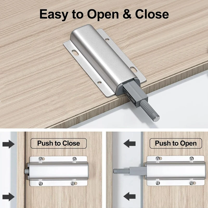 Push To Open Door Catches 24 Pack Push Latch For Cupboard Door Catch For Closet Magnetic Latch