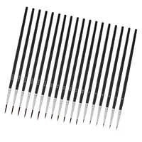 30 Pcs Hook Pen Thin Paint Brush Detail Set Miniature Brushes Number Small Wood Nylon Painting Set for Acrylic, Watercolor, Oil 2