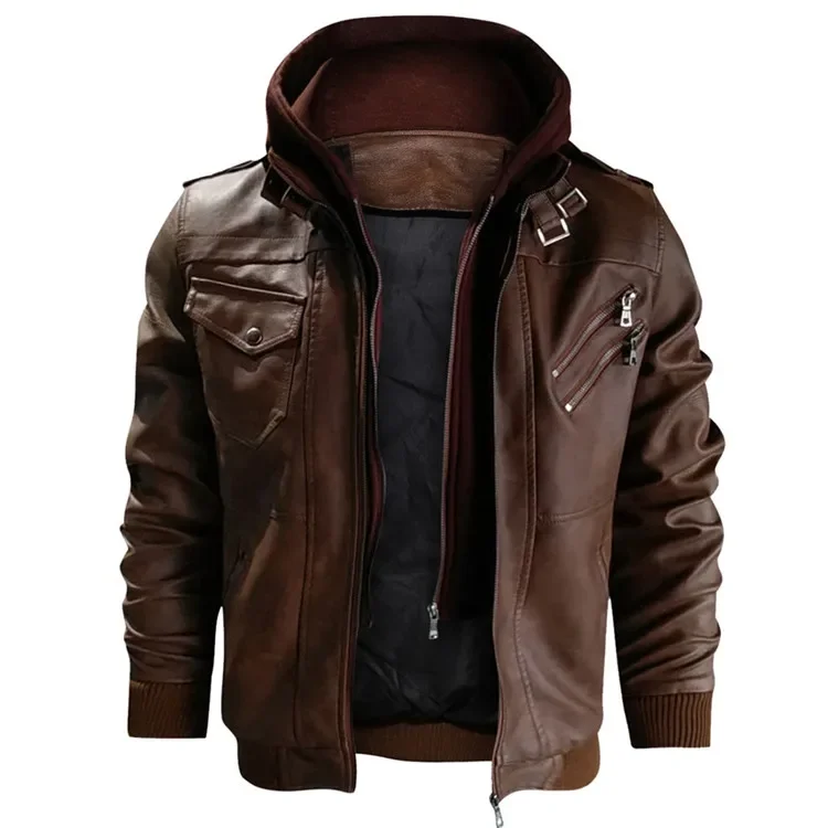 New Men's Leather Jackets Autumn Casual Motorcycle PU Jacket Biker Leather Coats Brand Clothing EU Size