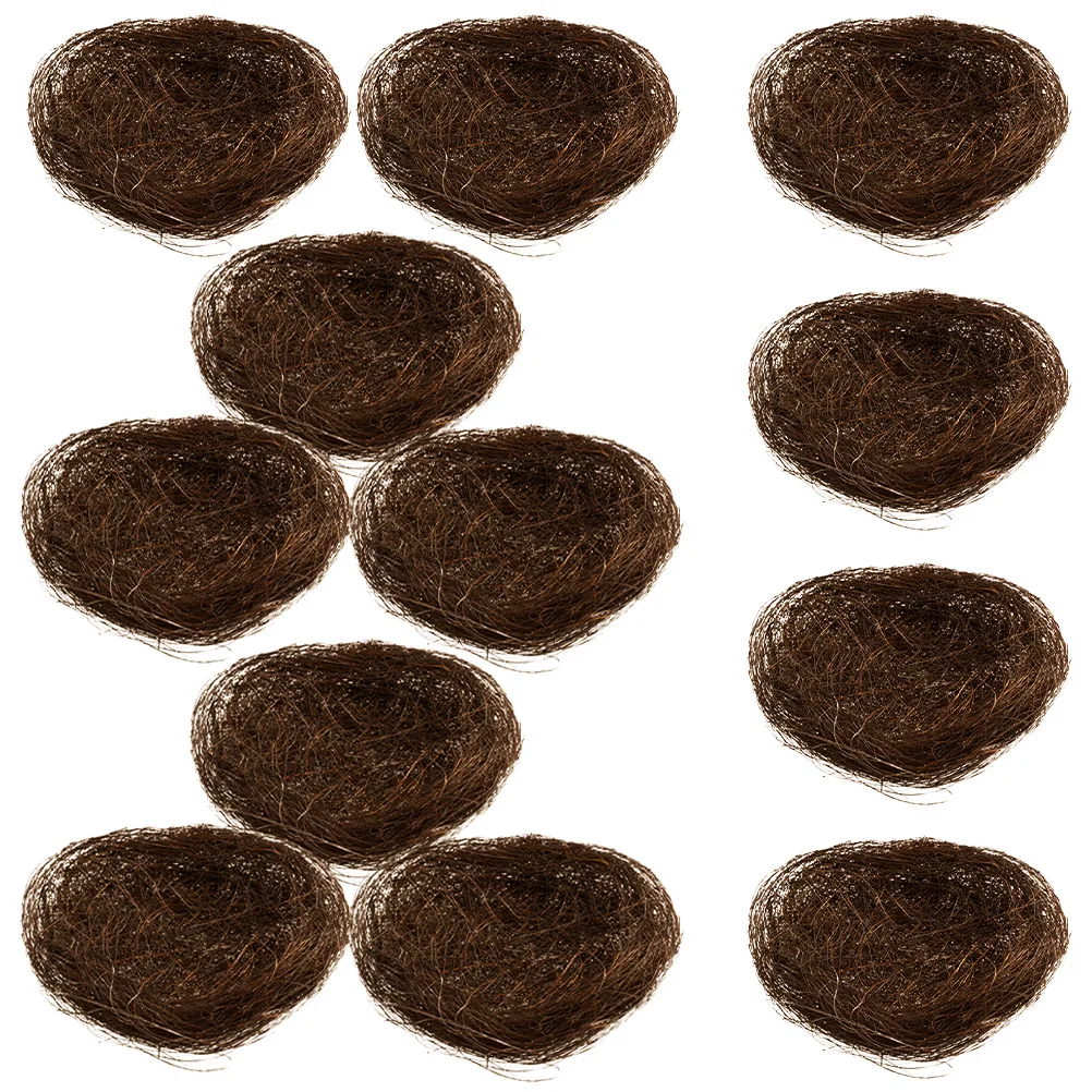Simulated Bird Nest Garden Bird Nest Ornaments Decorative Photography Props Dinner Plate Decor 16Pcs simulated bird eggs
