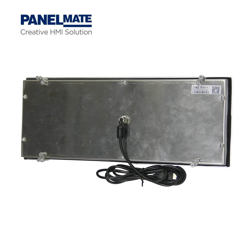 IKB21156 OEM CNC 서비스 패널 마운트 기계식 PC 키보드 스테인리스 스틸 케이스 CNC 맞춤형 산업용 키보드