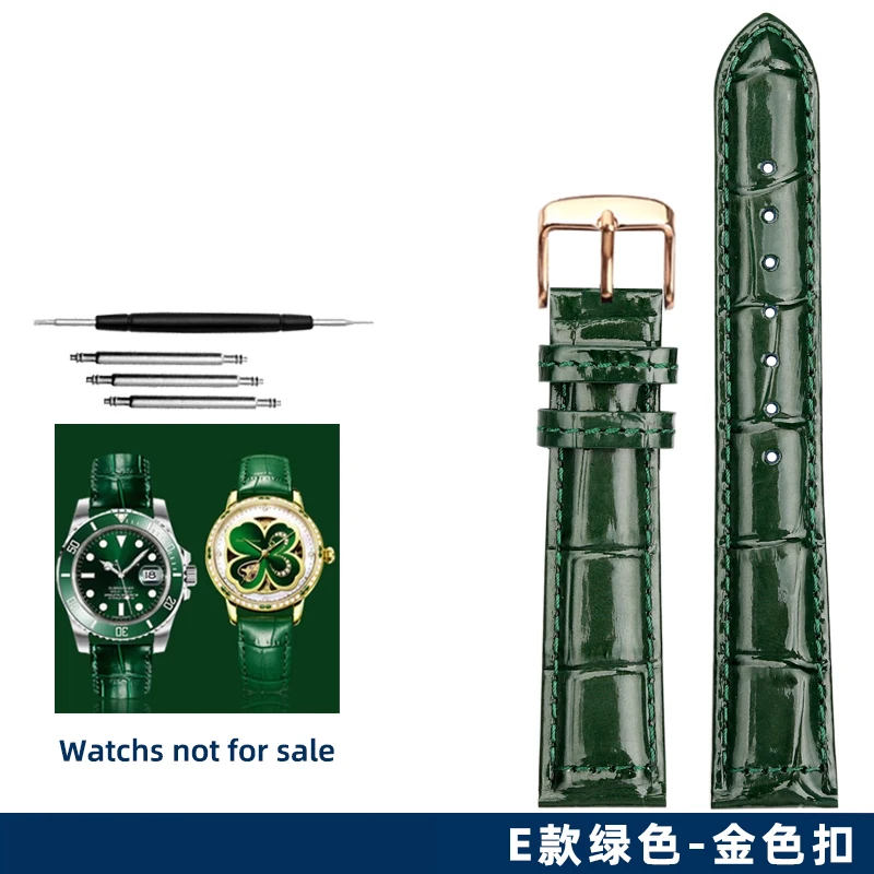 High Quality Green Watch Strap with Butterfly Buckle - Business Casual Design