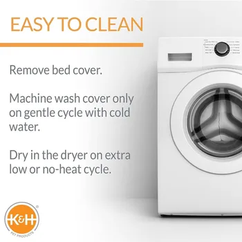 K&H Pet Products Bolster Kitty Sill Cat Window Perch Bed for Large Cats, Orthopedic Window Hammock Holds 40 lbs, Washable Cover, 6