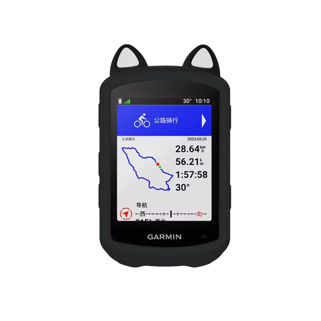 CNCLOL Custodia In Silicone + Vetro Temperato Per Garmin Edge 530/830 – Antishock, 4 Colori, 2 Salviette Incluse