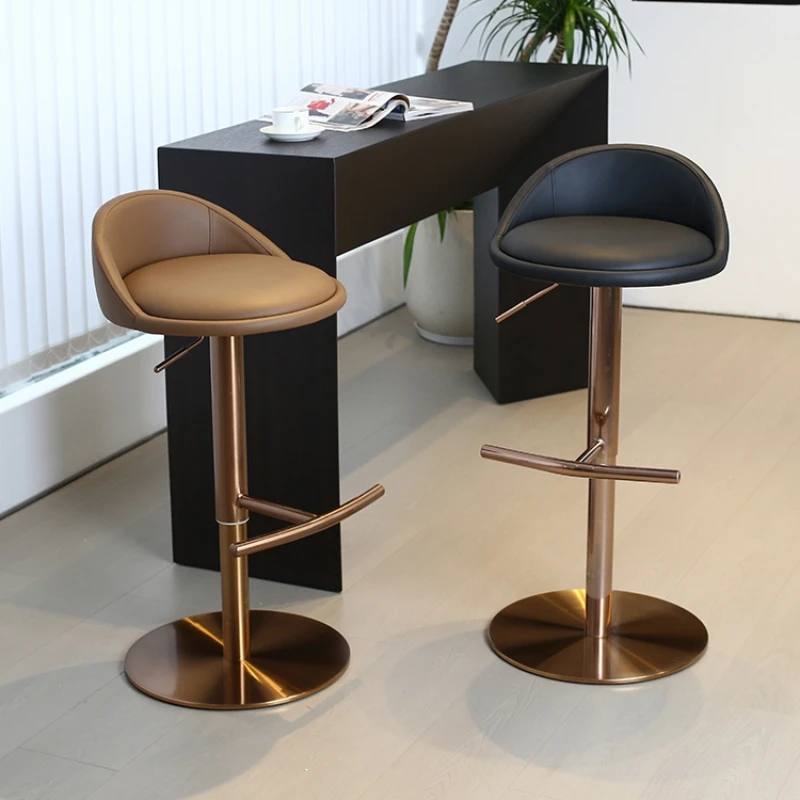 

Modern Minimalist Lifting Rotating Bar Chairs Light Luxury Household Island Stools High Footed Cadeira Salon Furniture YX50BC