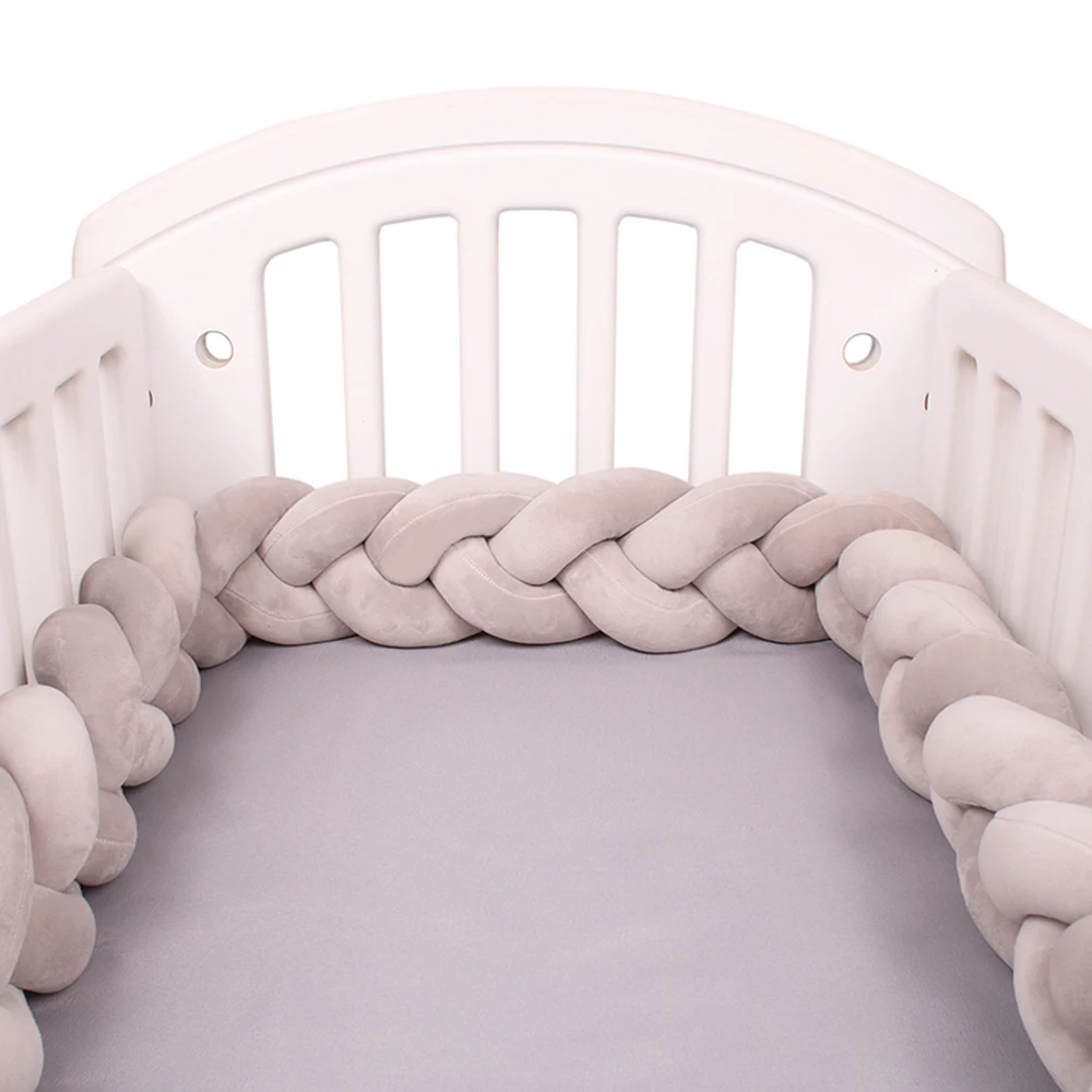 

200cm Soft Crib Bumper Side Newborn Mattress Protection Baby Anti-Collision Surrounding Bed Decoration Accessories Set