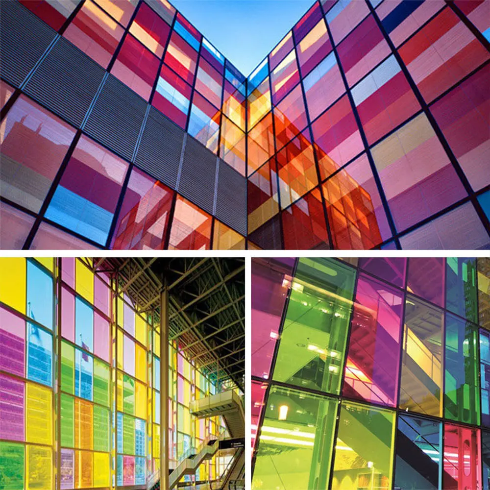 15" x 47" Colorful Window Foil Tint Tinting Film Festival Xmas Home Decoration Window Glass Solar UV Protector Sticker Films DIY