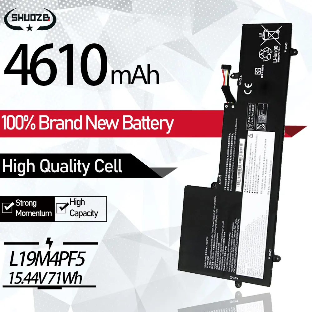 

Аккумулятор L19C4PF5 L19M4PF5 для ноутбука Lenovo Yoga Slim 7-15IIL 5B10W65278 5B10W65281 SB10W65279 SB10W65293 15,44 в 71Wh Бесплатные инструменты