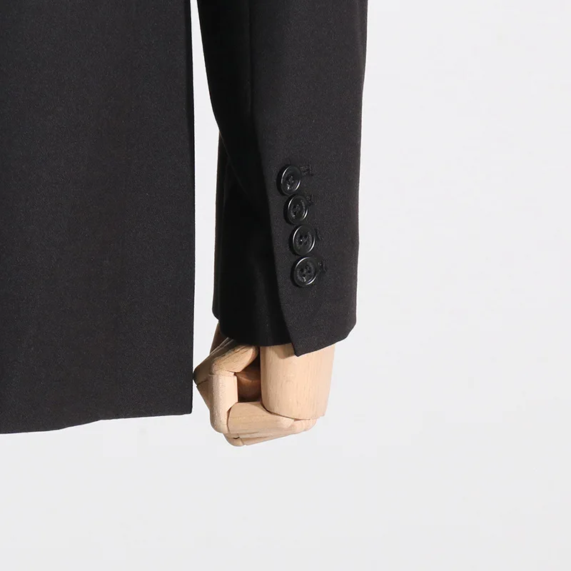 2023 Autumn New Trendy Women Kinked Hollow-out Blazers and Jackets Loose Ladies  Commute Long Sleeve Profile Suit Blazer Coat