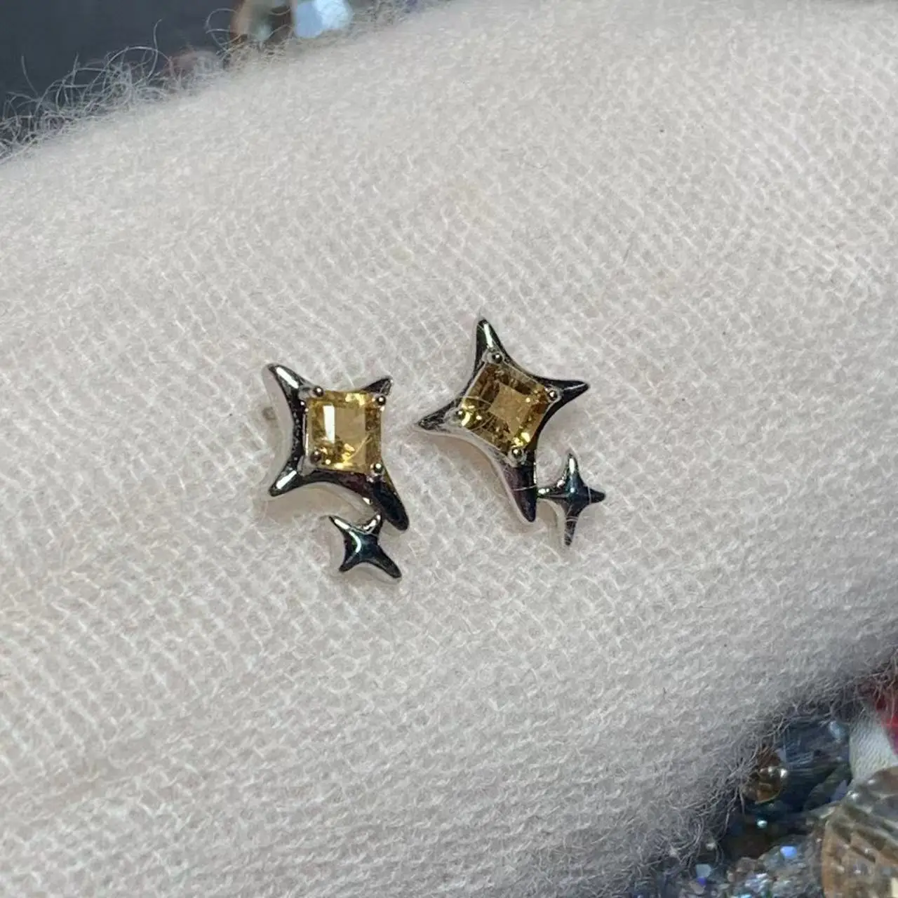 5*3MM Natural Citrine Stud Earrings For Women Real 925 Sterling Silver Vintage Femme Gift Prevent Allergy Fine Jewelry Stone