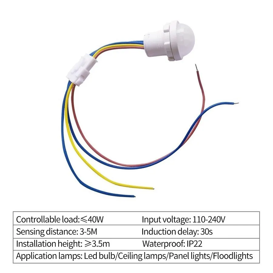 Light Motion Sensor Switch AC 220V 110V PIR Movement Detector Automatic 30s Delay For Lamp Presence Sensor Hallway Aisles Garage motion sensor human presence sensor motion detector light sensor switch