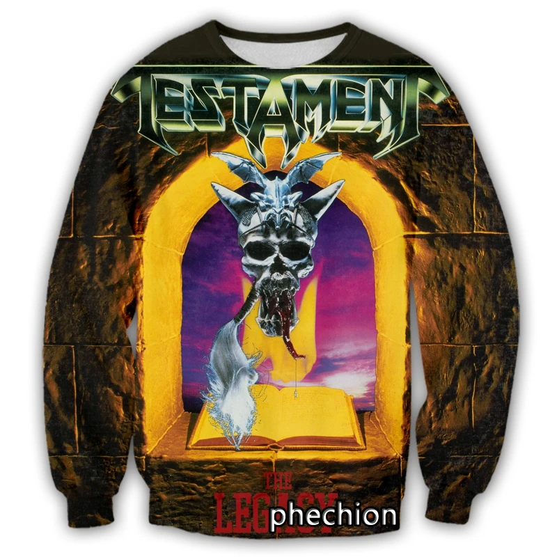 

phechion New Men/Women Testament ROCK 3D Print Casual Sweatshirt Men Fashion Streetwear Loose Sporting Sweatshirt D167