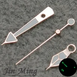 Premium Luminous Silver & Black Watch Hands - C3 Green Details (Rose Gold)
