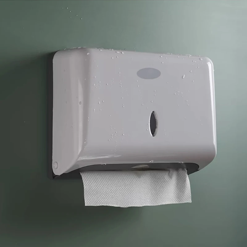 Wall Mount Paper Towel Box Universal Hotel Toilet Commercial Tissue Dispensers Punch-free Multifold Tri-Fold Paper Holder home 2