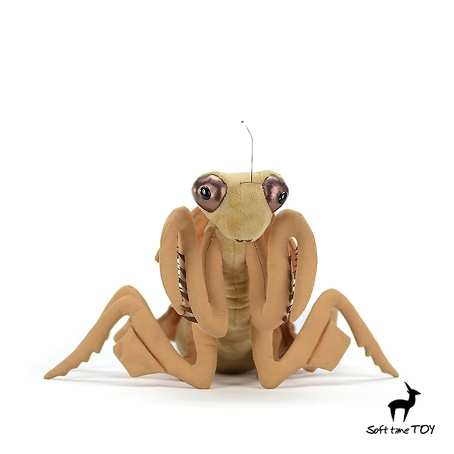 Deroplatys Mantis High Fidelity Anime Cute Plushie Mantis Plush Toys Lifelike Animals Simulation Stuffed Doll Kids Toy Gifts 3